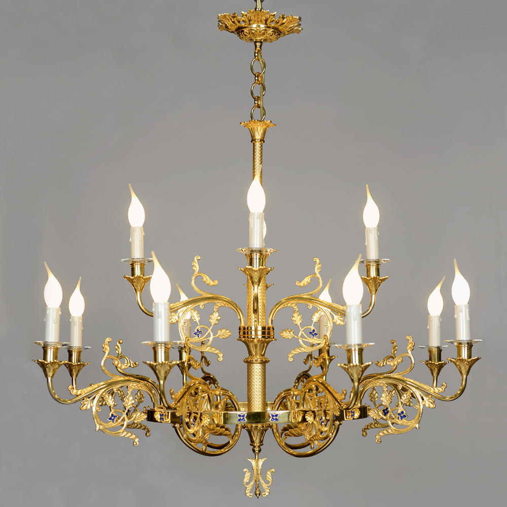 Lustre en bronze doré - Collection Particulière Photo Studio 6