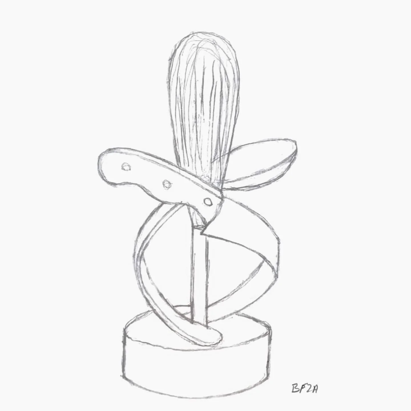 Croquis d'un futur trophée pour une association de charcutiers traiteurs - CPET