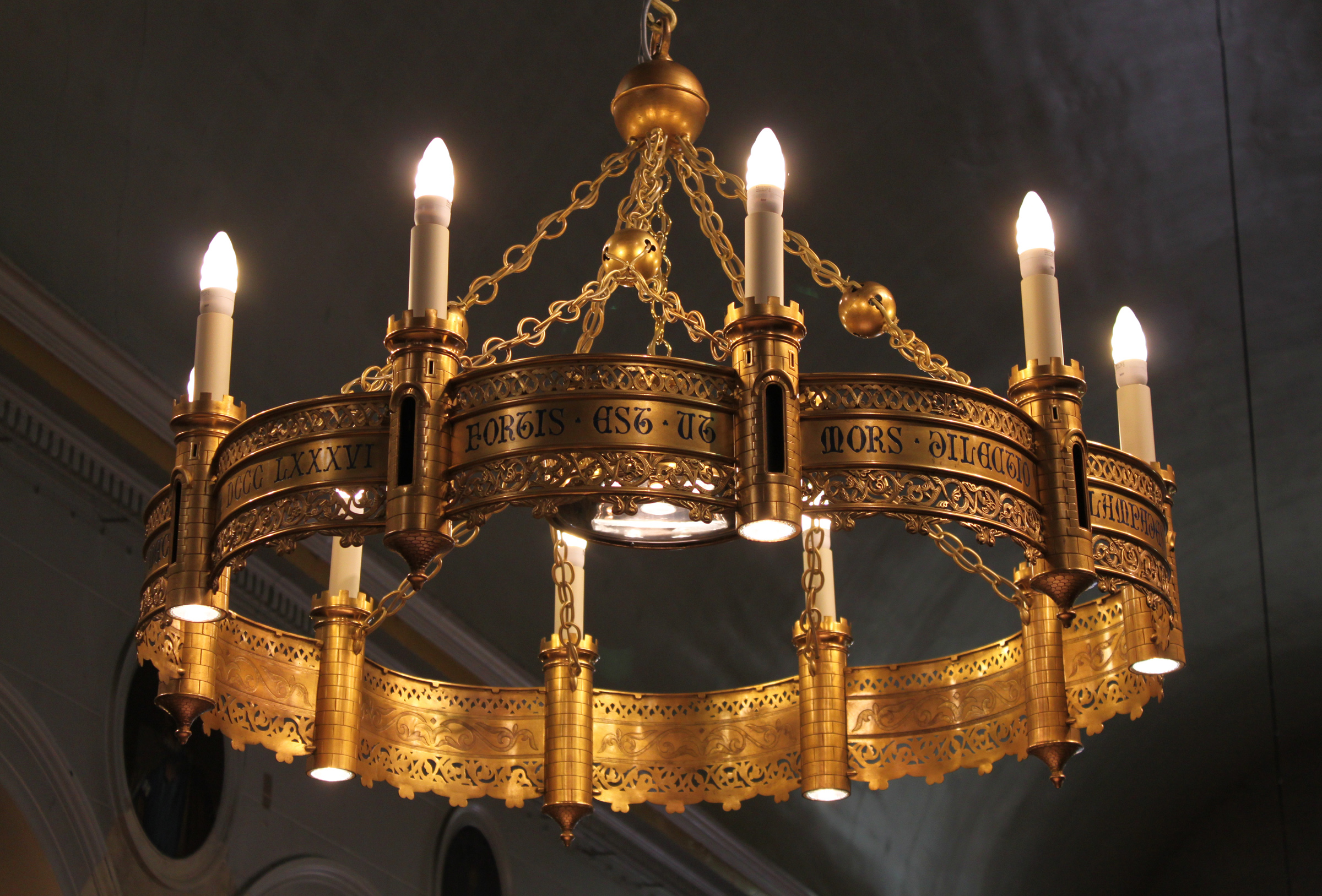 Lustre autel en bronze doré - Eglise Saint Irénée - Lyon