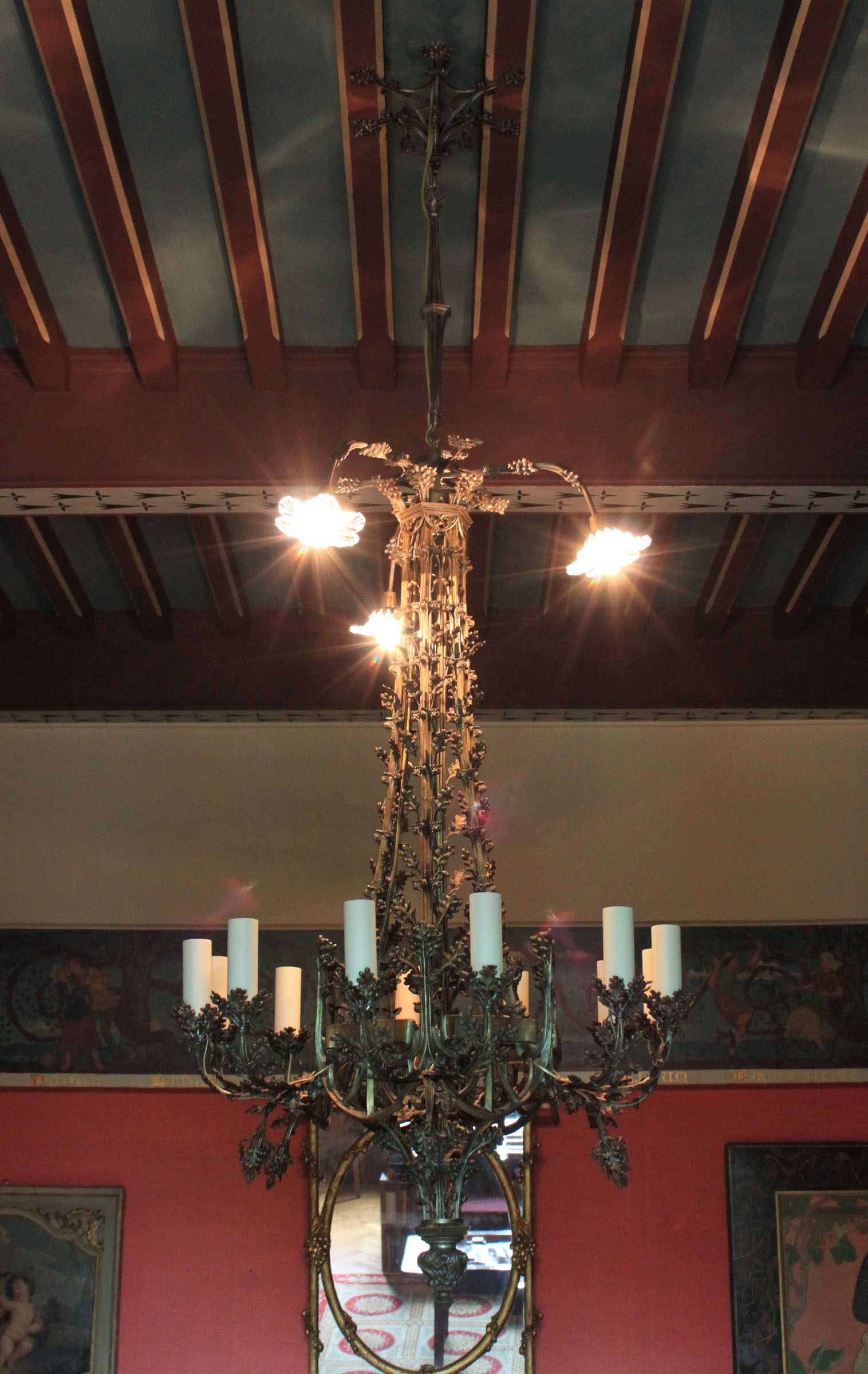 Lustre en bronze étamé - Collection particulière