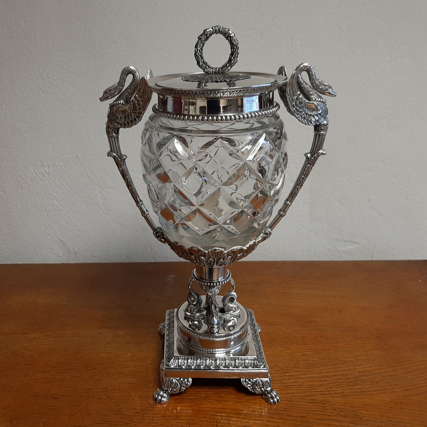 Drageoir Empire en argent et cristal - Collection particulière